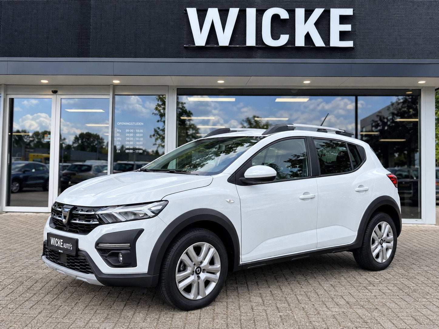Dacia Sandero Stepway 1.0 TCe 90PK Automaat Led Navigatie Ca, Dealer onderhouden, Stof, Wit, 91 pk