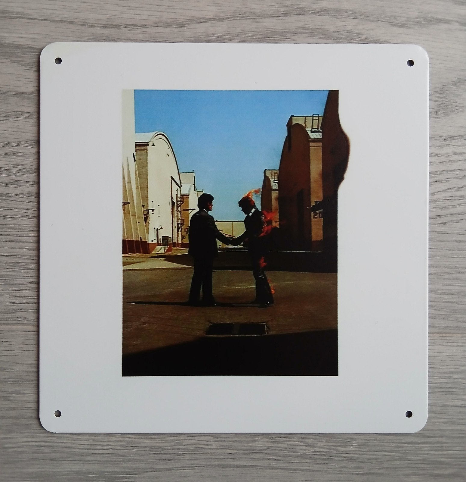 Pink Floyd Wish You Were Here 20x20 cm Metalen Reclamebord, Ophalen of Verzenden, Nieuw, Poster, Artwork of Schilderij