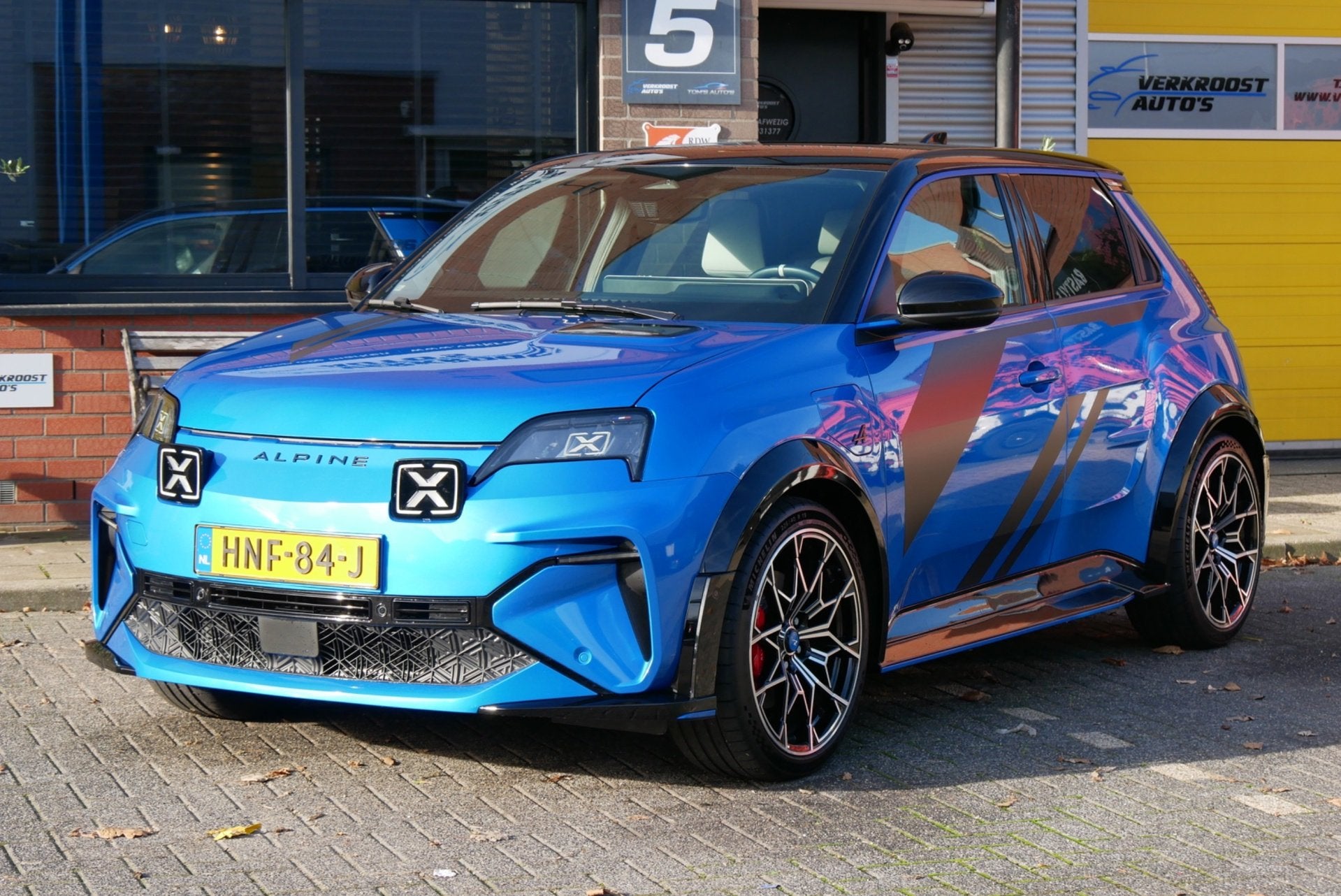 Alpine A290 GTS Premiere Edition 52 kWh. camera. stuur/stoel, Auto's, Gebruikt, Blauw, 31 min, Blauw