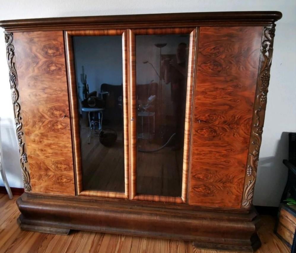 Prachtige Art Deco Kast in Wortelfineer, Ophalen of Verzenden
