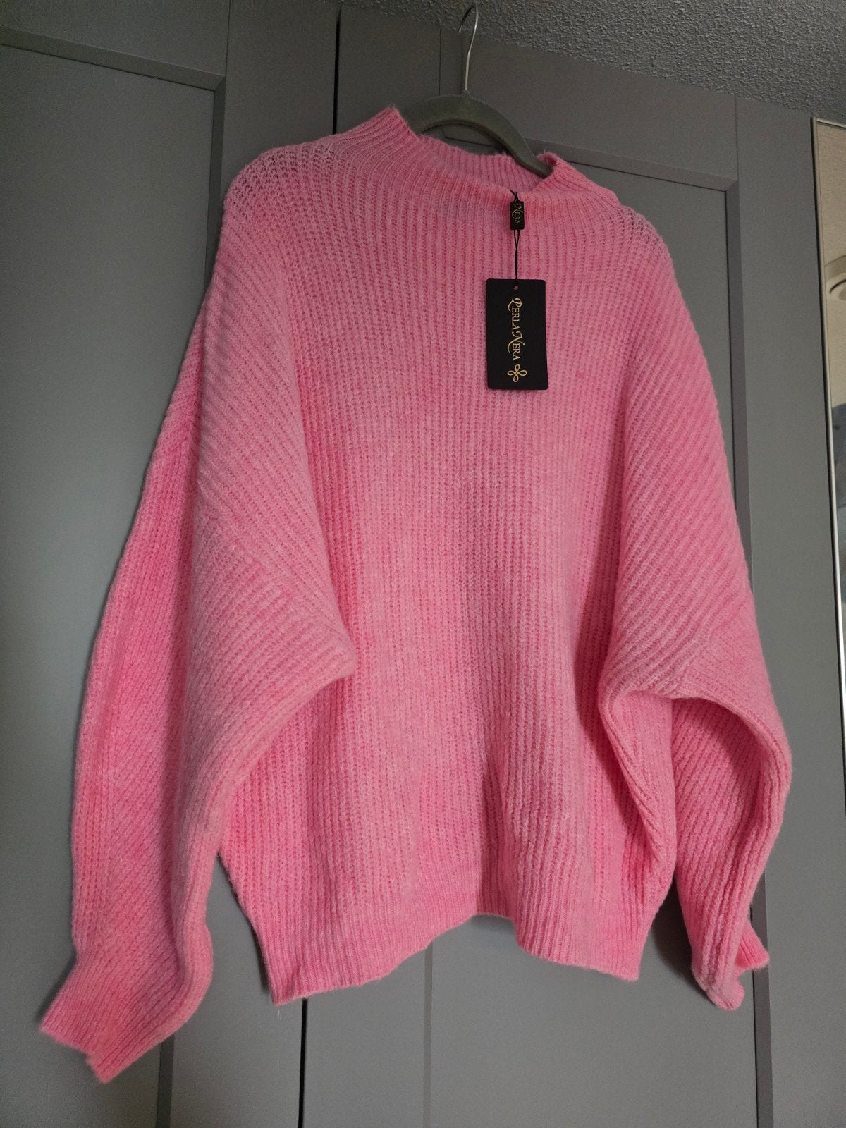 Roze gebreide trui - Perla Nera - One Size, Verzenden, Nieuw, Roze, Maat 38/40 (M)
