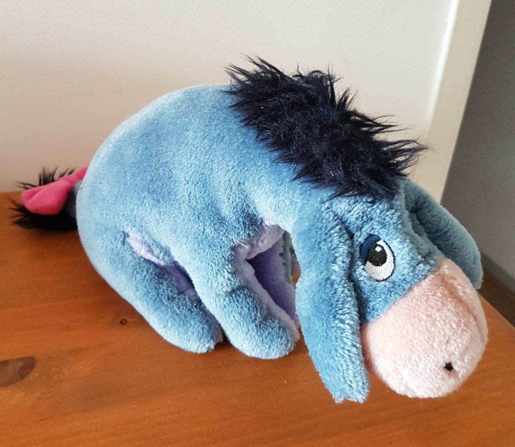 Disney / Gund Eeyore pluche knuffel (0031), Ophalen of Verzenden, Winnie de Poeh of vrienden, Zo goed als nieuw, Knuffel
