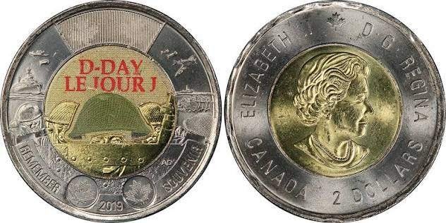 Canada - 2 Dollar 2020 - Color D-Day - circulated, Verzenden, Noord-Amerika, Losse munt