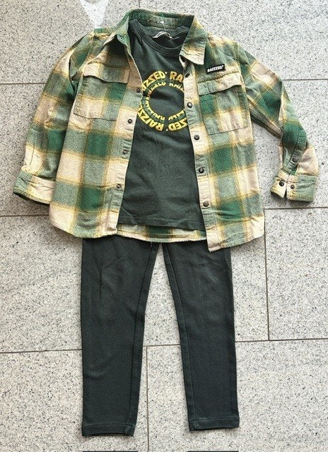 3 dlg set  Raizzed, hemd, longsleeve en broek maat 128 (N887, Ophalen of Verzenden, Zo goed als nieuw, Setje, Raizzed