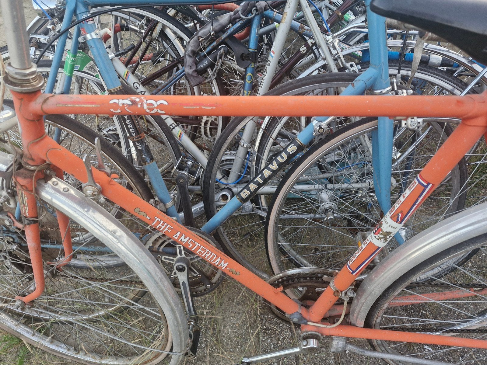 Partij vintage racefietsen, Minder dan 10 versnellingen, Gebruikt, Staal, Ophalen