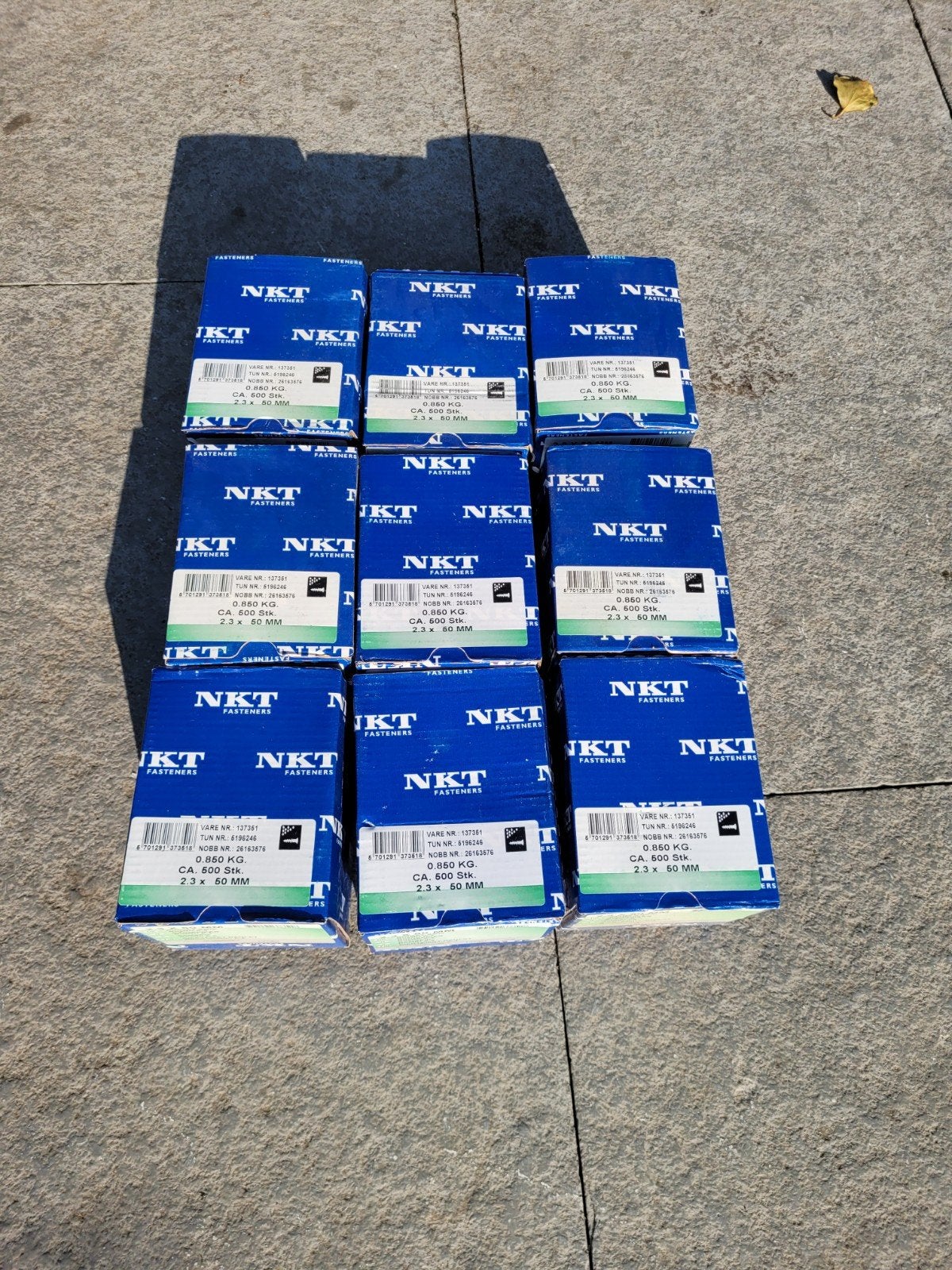 9 dozen  roestvrije A.4 2.3 x 50 spijkers NKT, Doe-het-zelf en Verbouw, 50 tot 100 mm, Nieuw, Ophalen of Verzenden, Spijkers