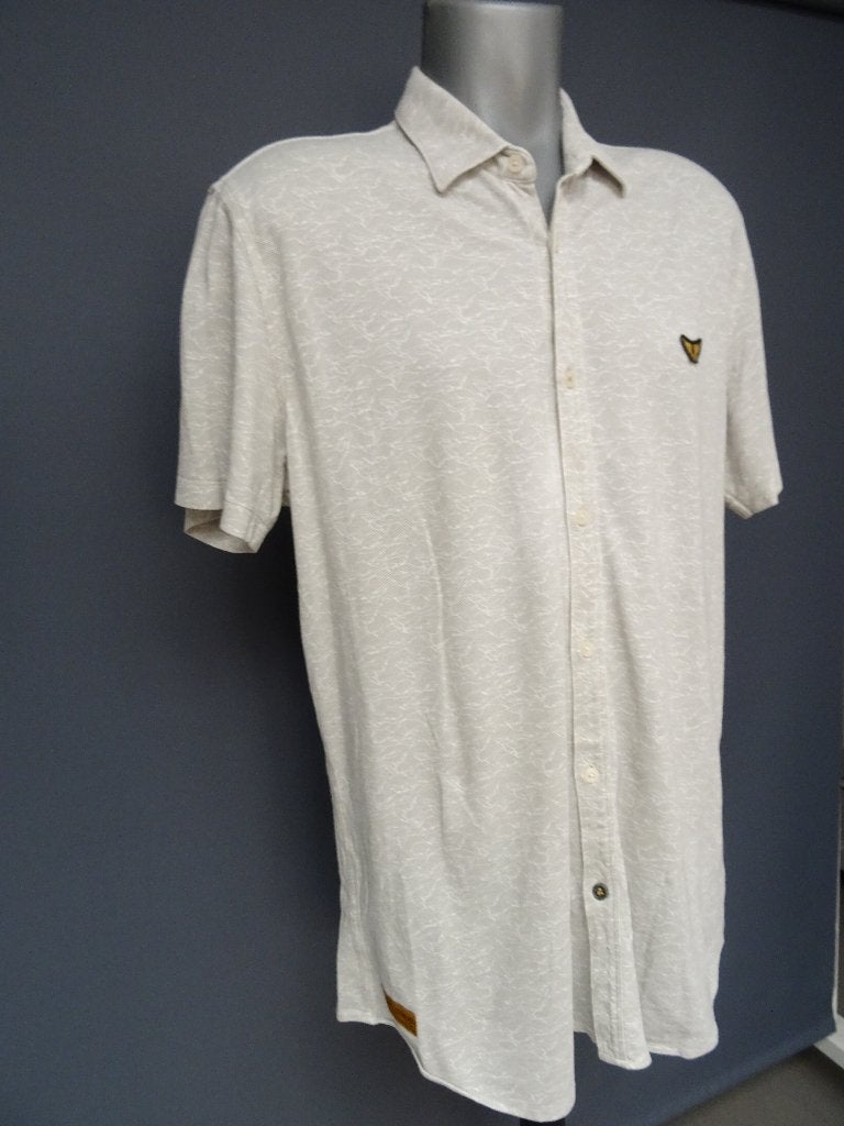 PME LEGEND maat XL, zomers jersey overhemd., Kleding | Heren, Overhemden, Beige, Ophalen of Verzenden, Zo goed als nieuw, Pme Legend