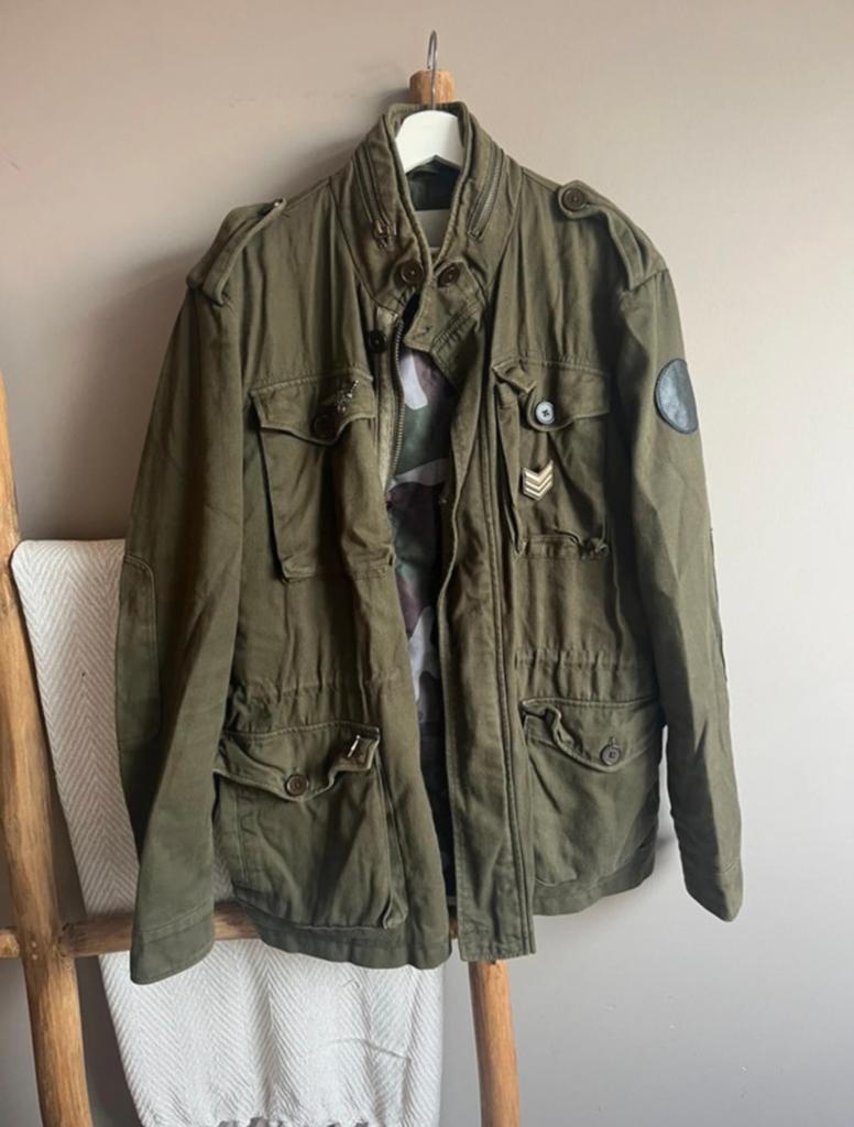 Goosecraft Groene Jas Maat L met Camouflage Voering, Ophalen of Verzenden, Gedragen, Maat 52/54 (L), Groen