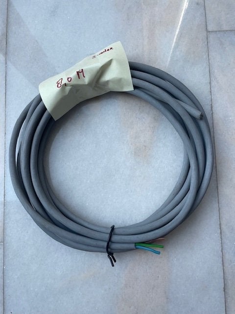 8 Mtr 3 aderig dikke stroomkabel, Ophalen of Verzenden, Gebruikt, Kabel of Snoer