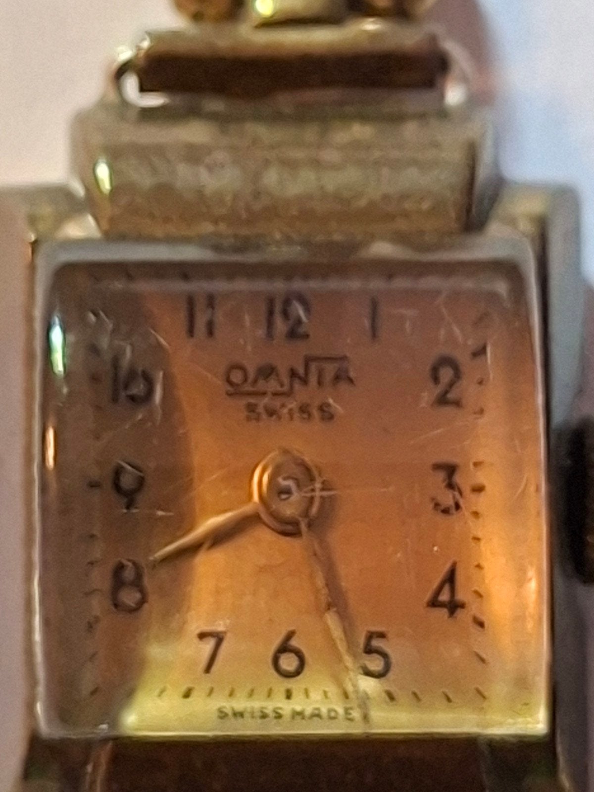 Art Deco Omnia Zwitsers Dameshorloge, Americain Goud, Overige merken, Overige materialen, Gebruikt, Polshorloge