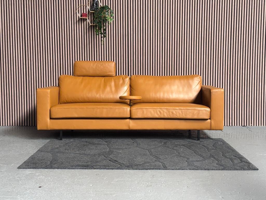 GRATIS LEVERING Montel Laguna Bank Leer 245x100 GEREINIGD, Driepersoons, Ophalen of Verzenden, Zo goed als nieuw, Rechte bank