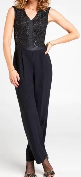 Mooie zwarte STEPS jumpsuit, Zwart, Maat 46/48 (XL) of groter, Ophalen of Verzenden, Zo goed als nieuw
