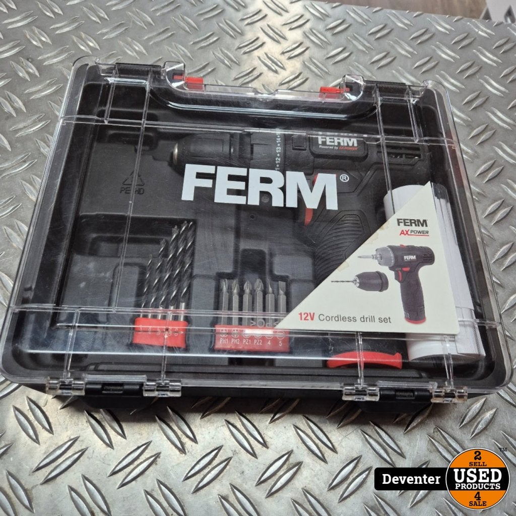 FERM - CDM1189 -  AX Power Accuboormachine NIEUW in koffer, Ferm, Gebruikt, Support@ferm.com, Ferm B.V., Merwehaven 23, 
2984 AG Ridderkerk
Netherlands