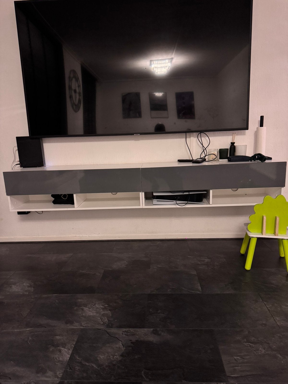 Tv meubel antraciet/wit, Ophalen of Verzenden, Zo goed als nieuw, 25 tot 50 cm, Minder dan 100 cm
