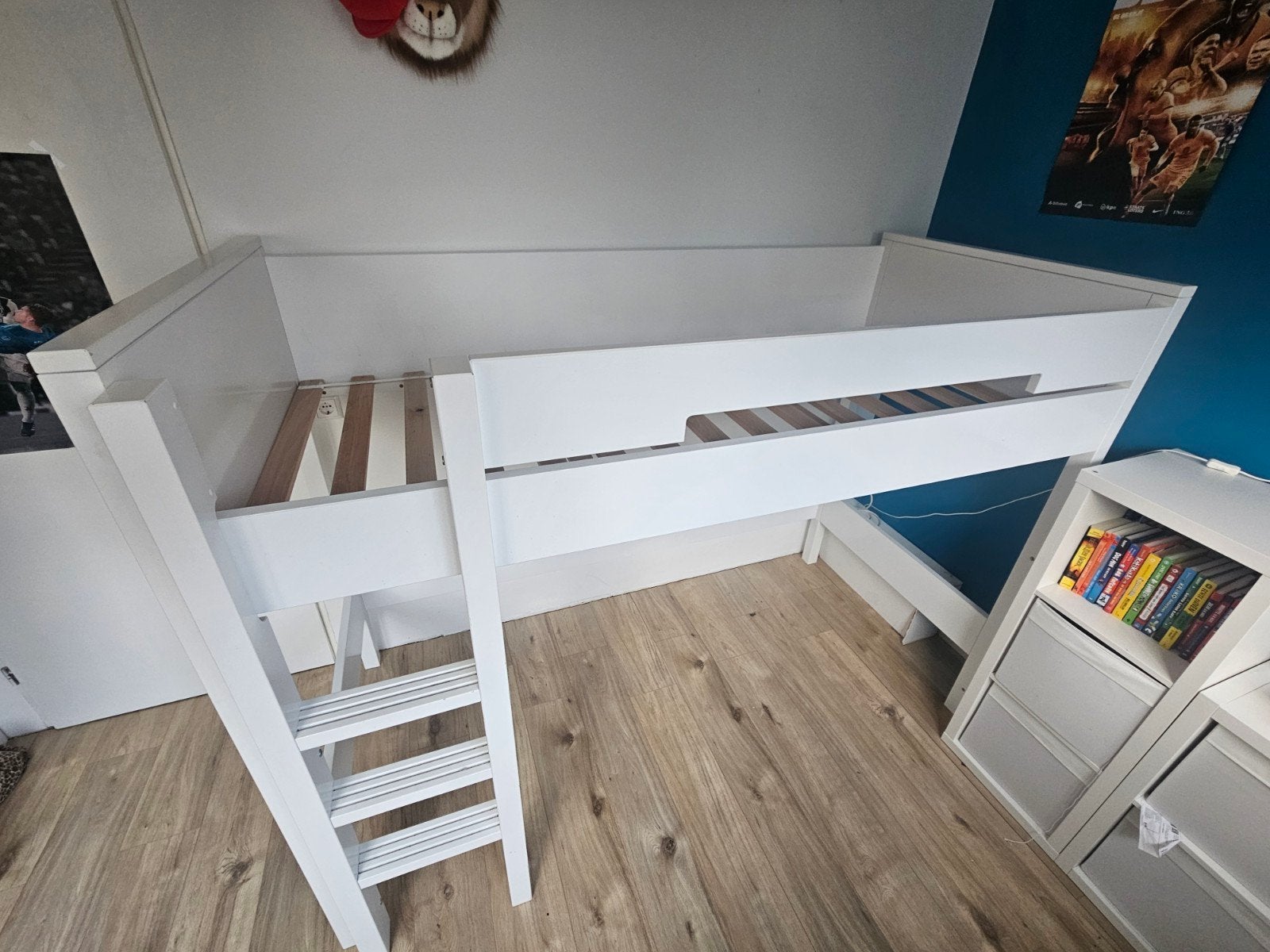 Bopita hoogslaper Seppe wit, Ophalen, Gebruikt, Eenpersoons, Minder dan 160 cm