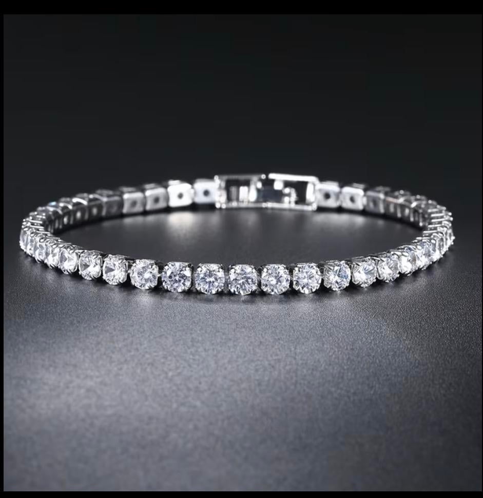 Diamant look armband (nep diamanten), Met kristal, Overige materialen, Nieuw, Ophalen of Verzenden