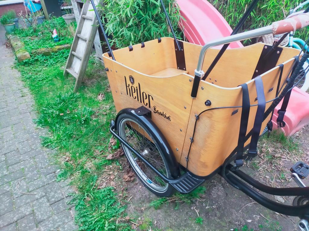 Keiler elektrische bakfiets met nieuwe huif en goede accu, Overige merken, Gebruikt, Huif, Ophalen of Verzenden