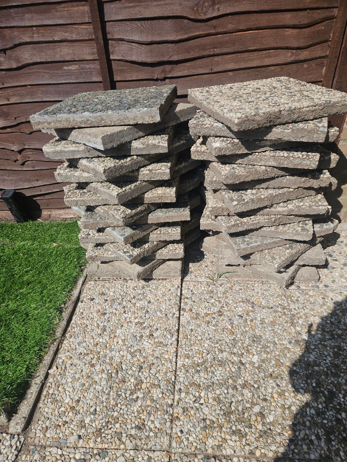 30 grindtegels 40x40 cm, Ophalen, Gebruikt, 5 tot 10 m², Grind