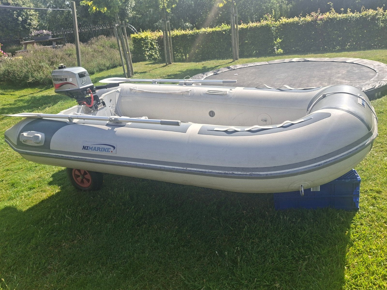 Rubberboot + Mariner 5pk, Ophalen, Aluminium, 5 pk, Zo goed als nieuw