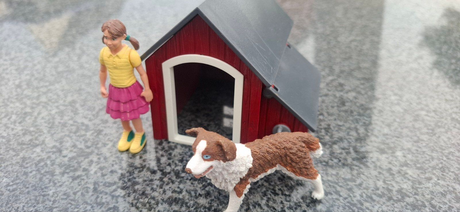 Schleich 42376 Hondenverblijf met Border Collie en meisje, Ophalen