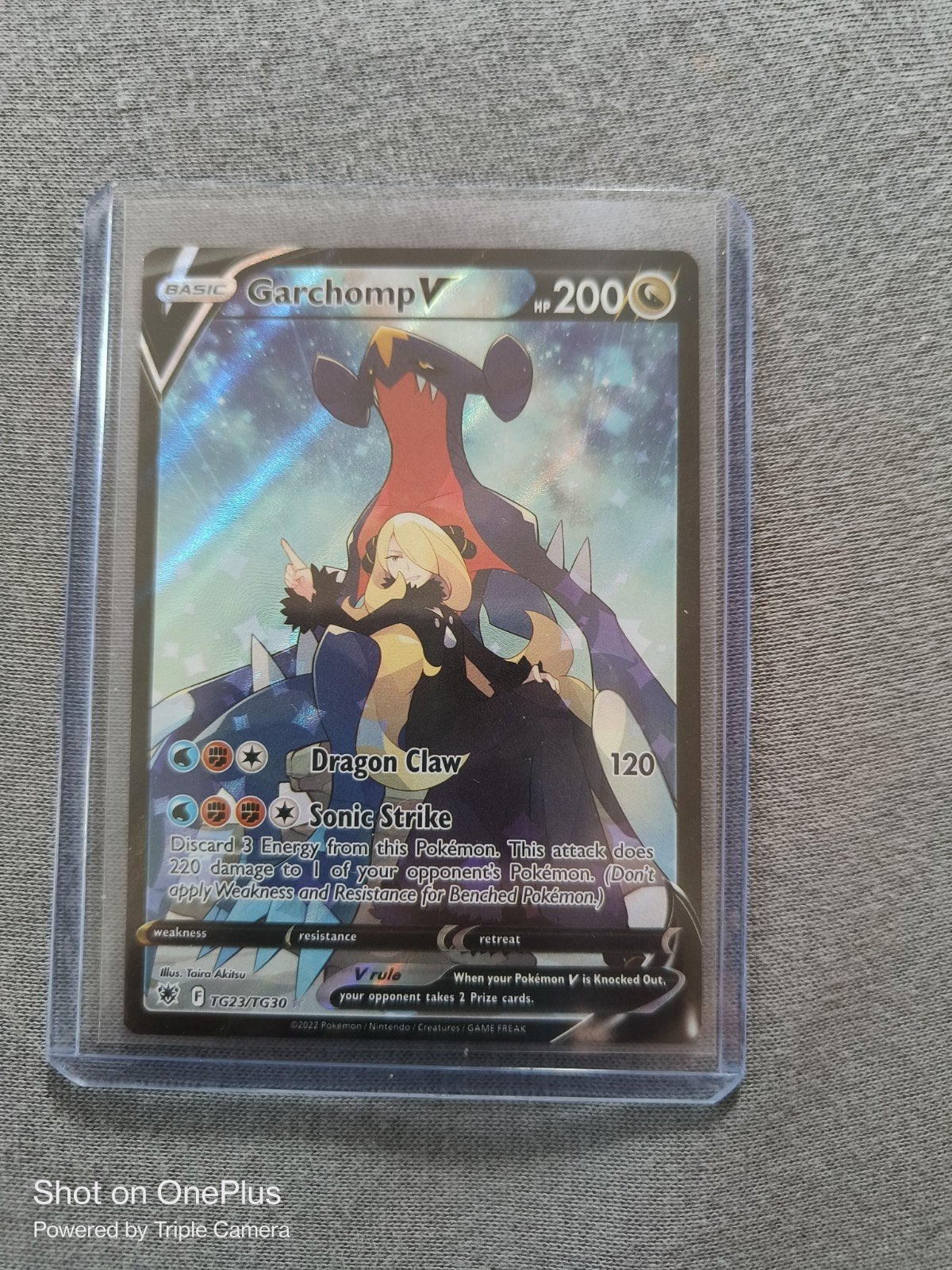 Garchomp V TG23/TG30 Full Art Pokémon Kaart, Ophalen of Verzenden, Zo goed als nieuw, Losse kaart, Foil