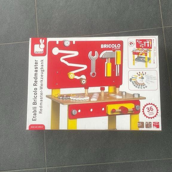 Houten speelwerkbank nieuw in doos, Kinderen en Baby's, Speelgoed | Houten speelgoed, Ophalen, Nieuw, Meubelstuk of Keukentje