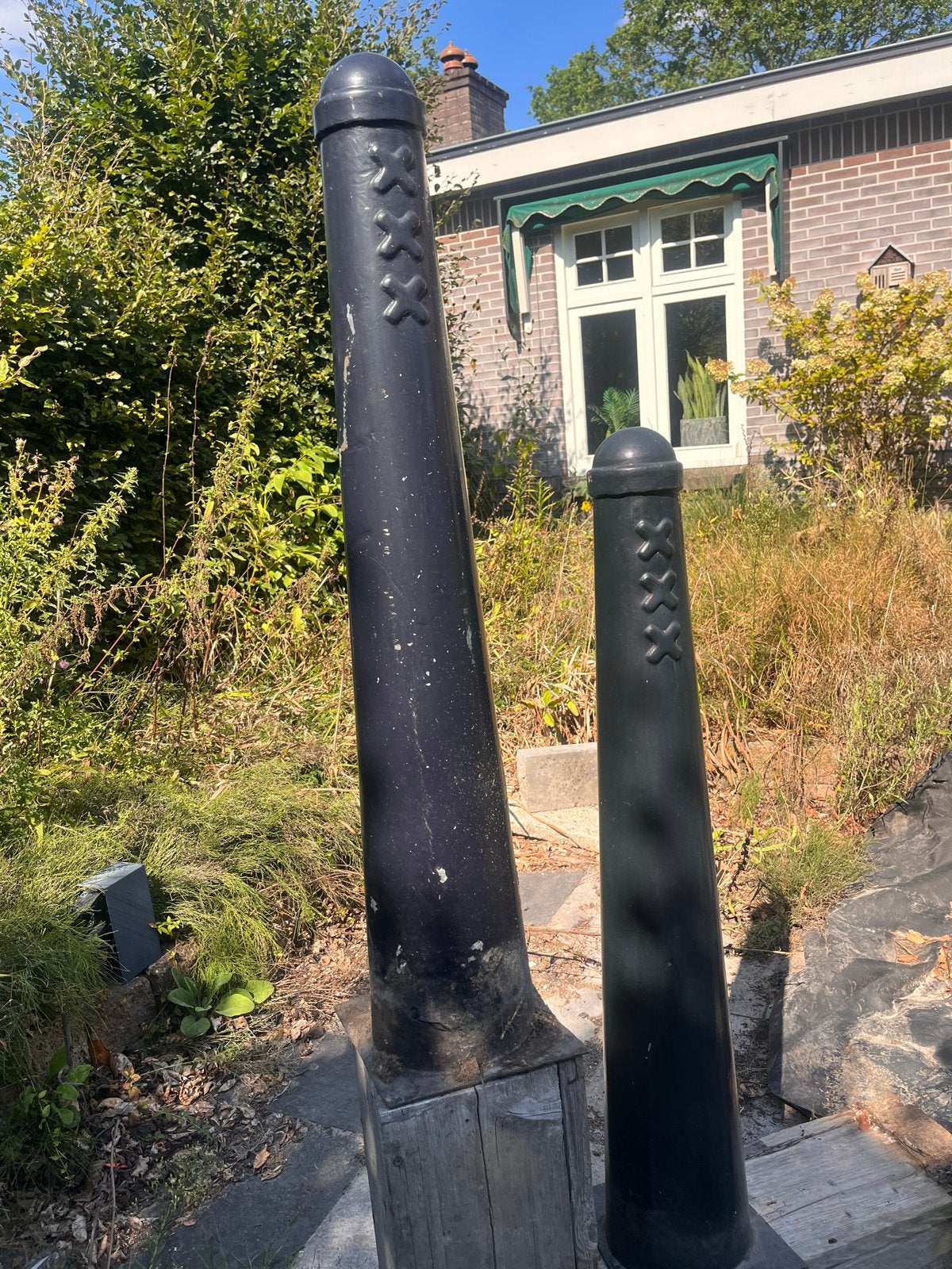 Set van 2 Amsterdamse paaltjes - Amsterdammertjes, Ophalen