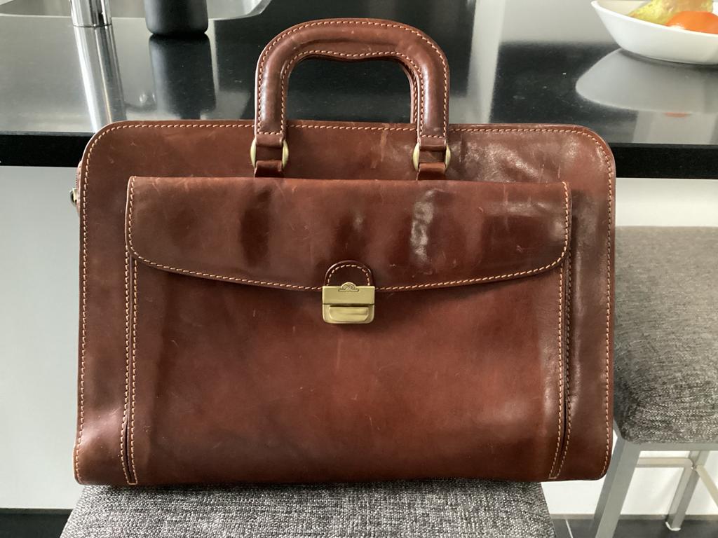 Toni Perotti aktetas / schoudertas / laptoptas, Overige merken, Bruin, Nieuw, Ophalen of Verzenden