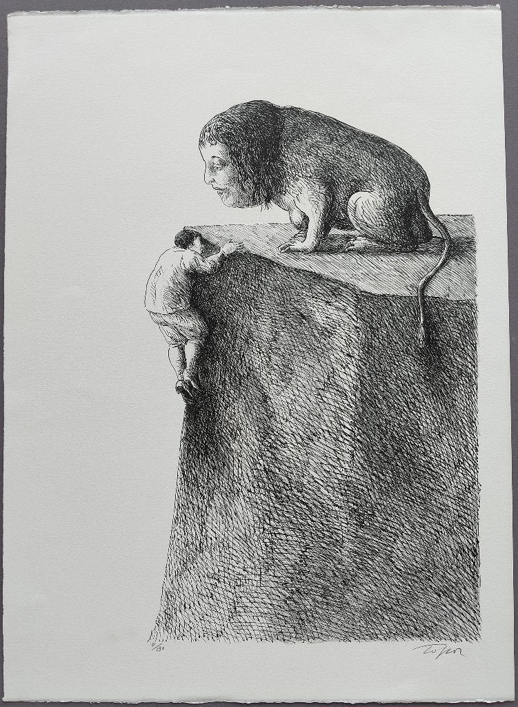Roland Topor – gesigneerde litho, Antiek en Kunst, Ophalen of Verzenden