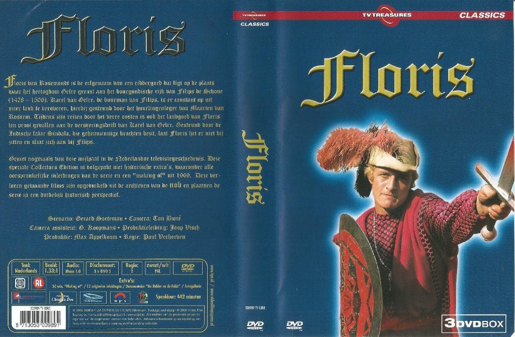 DVD box  Floris tv serie van Paul Verhoeven (3 DVD’s), Alle leeftijden, Ophalen of Verzenden, Zo goed als nieuw, Actie en Avontuur