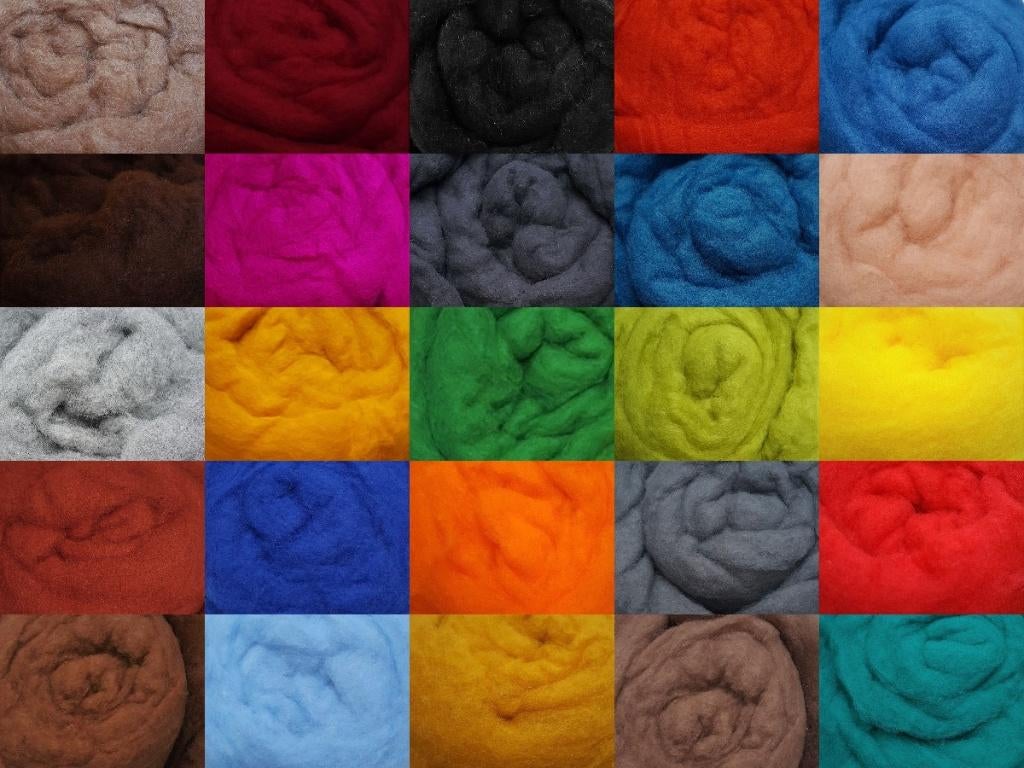 Gekaarde wol, Nieuw-Zeeland merino vilten spinnen, Nieuw, Ophalen of Verzenden, Los Vilt, Linschoten