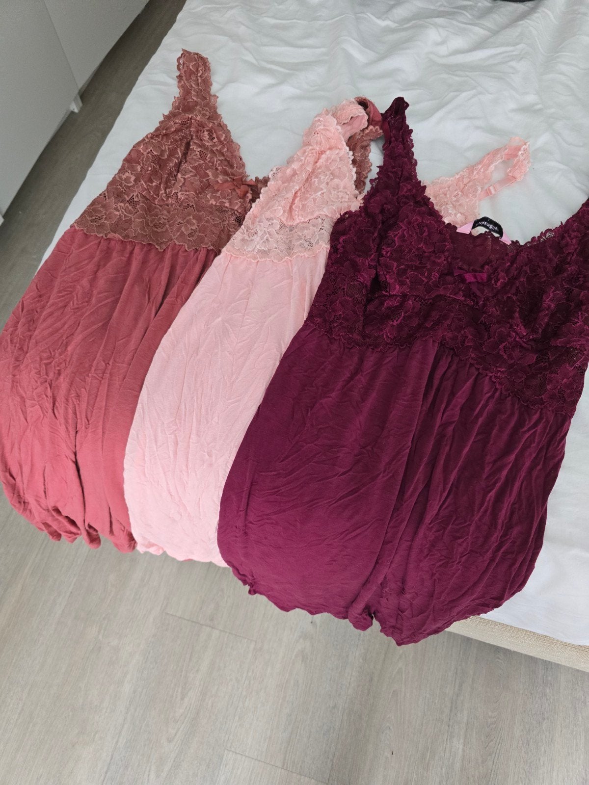 6 x slipdress hunkemoller met mooi zacht kant maat L, Ophalen of Verzenden