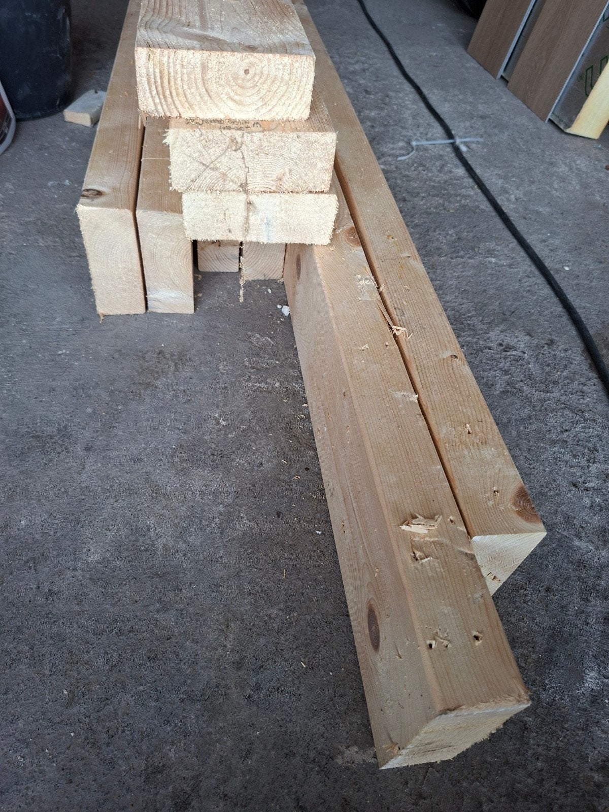 Vuren houten balken en planken - Diverse afmetingen, Ophalen, Gebruikt, Balk, Vuren