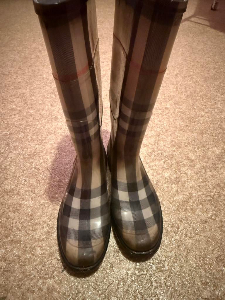 Originele Burberry regenlaarzen maat 38, Ophalen, Gedragen, Bruin, Regenlaarzen
