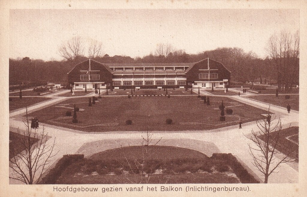 Heemstede 1925 -Hoofdgebouw Voorjaars-Bloemententoonstelling, Ophalen of Verzenden, 1920 tot 1940, Gelopen, Noord-Holland