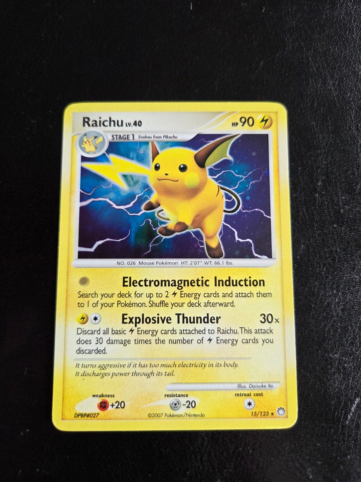 Raichu Lv.40 Pokémon Kaart - DPBP#027 - 2007, Ophalen of Verzenden