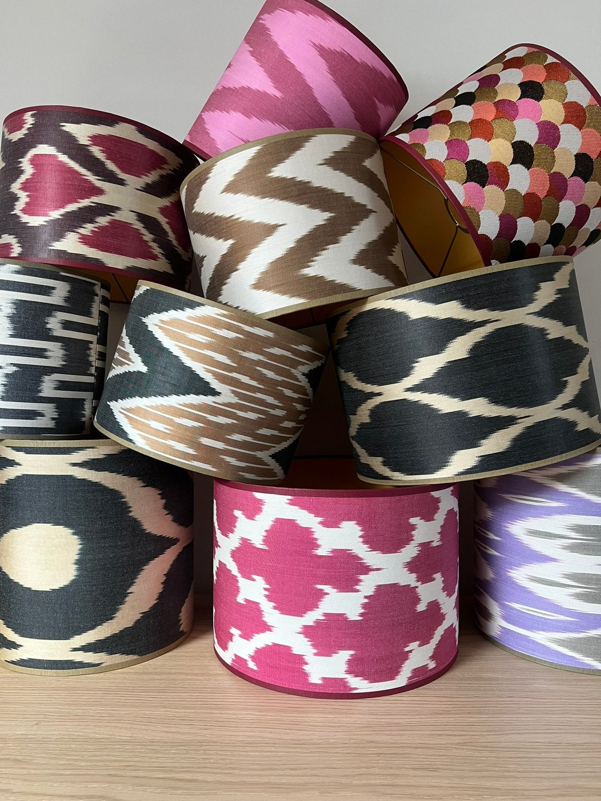 Diverse lampenkappen - vanaf €69 - unieke lampenkappen, Ophalen of Verzenden, Zo goed als nieuw, Rond