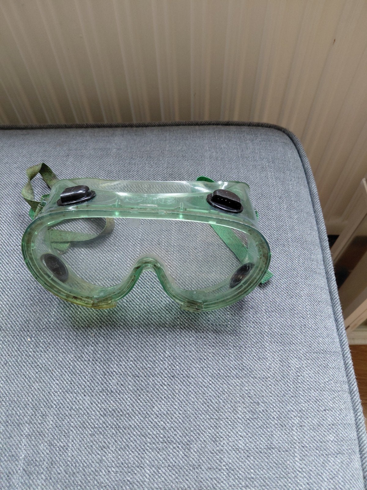 Vintage veiligheidsbril - Groen transparant, Ophalen, Gebruikt