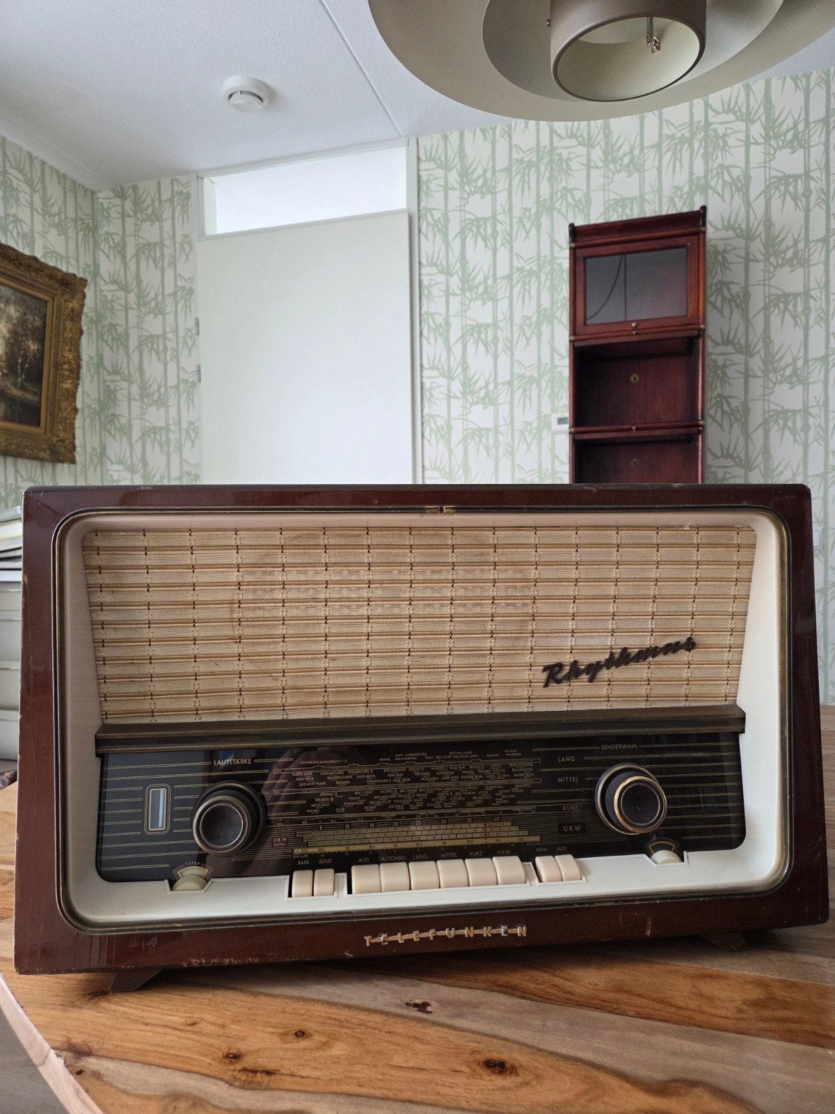 Vintage Telefunken Rhythmus 1163 radio - decoratie, Ophalen, Niet werkend, Radio