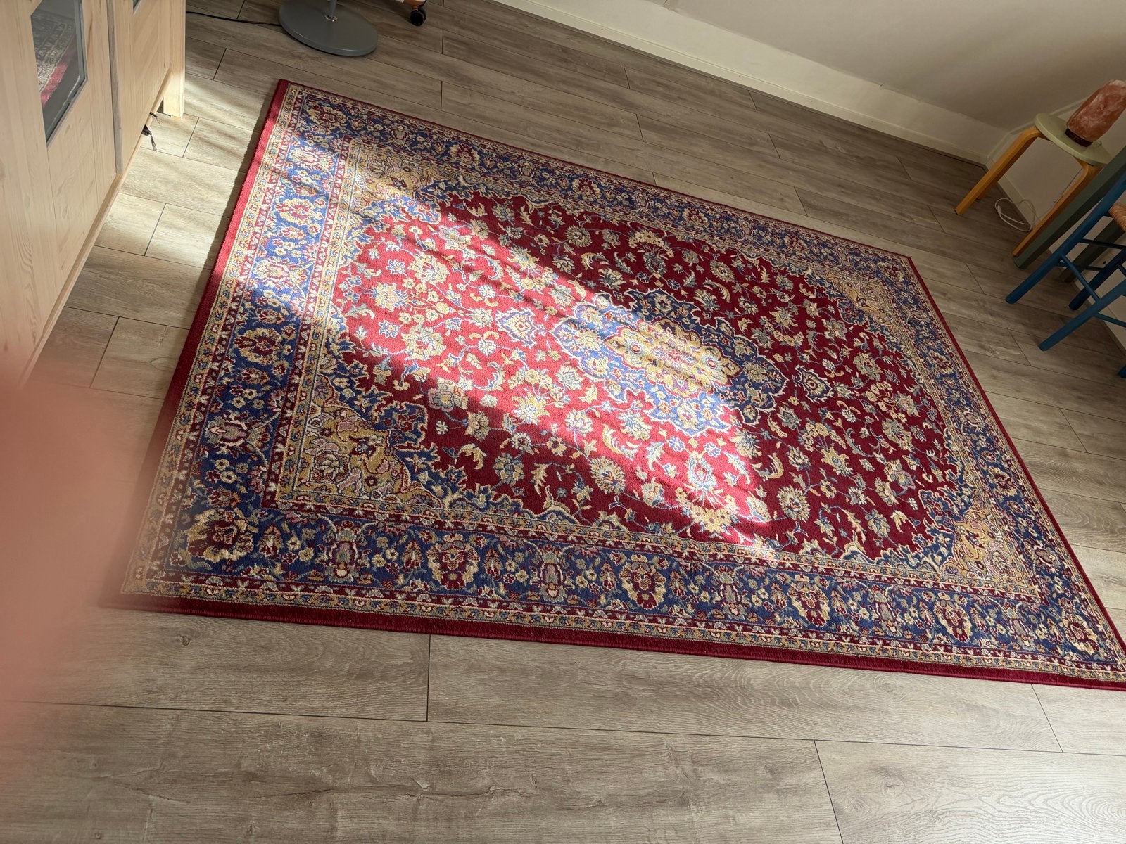 IKEA VEDBÄK Tapijt - Rood/Blauw, 170x230 cm, Huis en Inrichting, Ophalen, Gebruikt, 150 tot 200 cm, 200 cm of meer