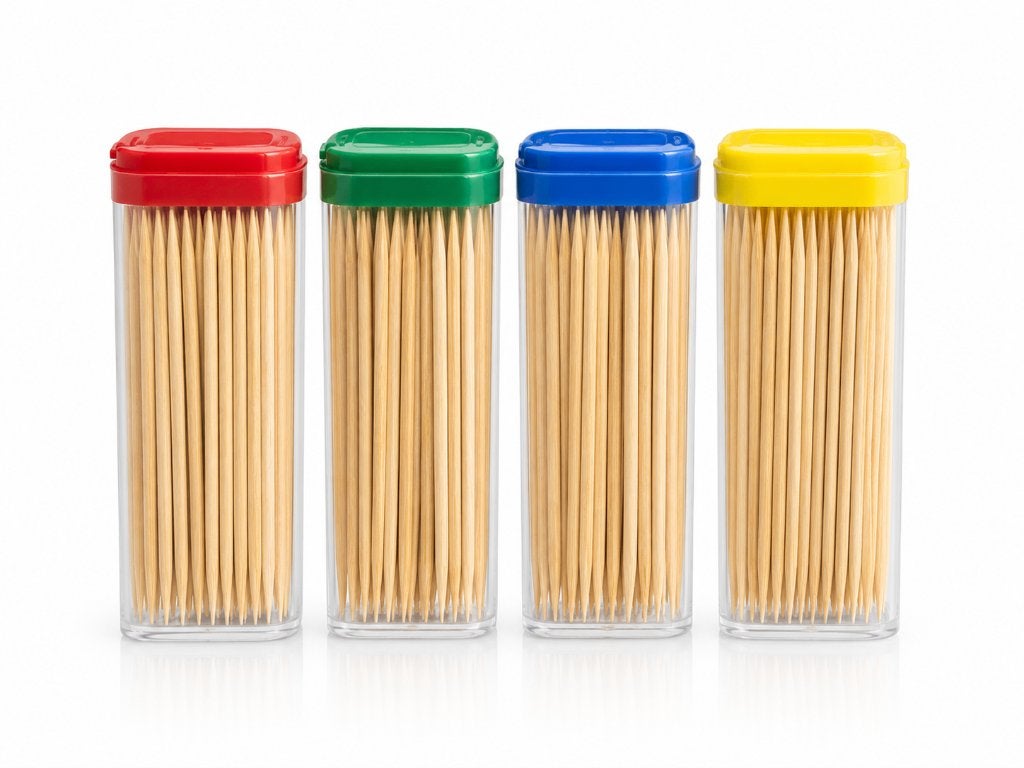 Partij tandenstokers 4-packs verzorgingsartikel markthandel, Nieuw, Ophalen of Verzenden, Lange Voren 2A, 5541RS Reusel, Info@nhp-international.com