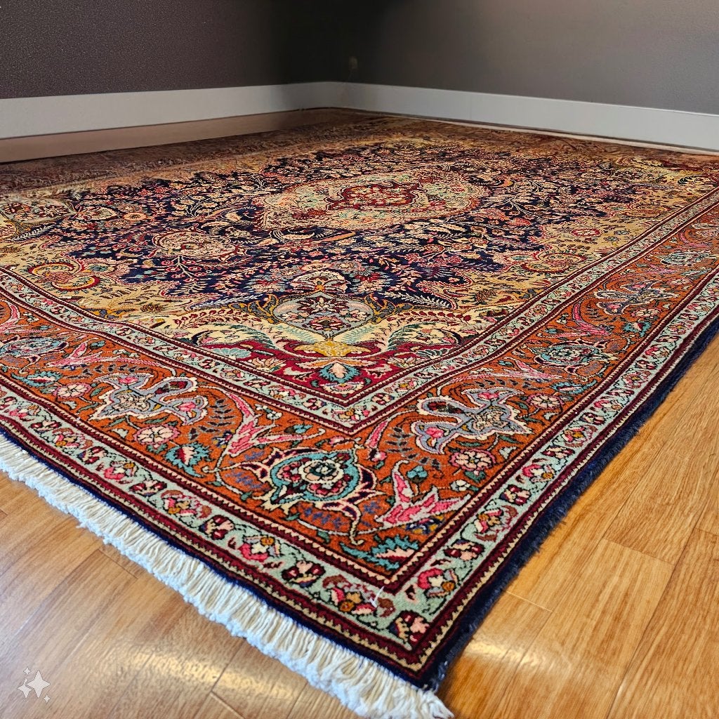perzisch tapijt tabriz handgeknoopt vloerkleed 380 x 292 cm