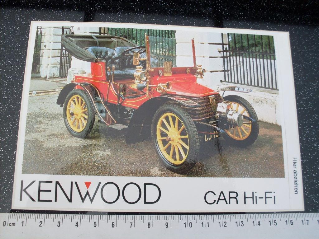 sticker kenwood car hi-fi logo vintage auto car, Verzenden, Zo goed als nieuw, Merk