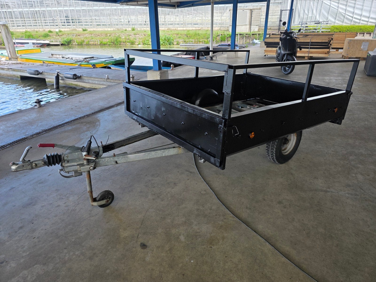 Stoere en stevige aanhanger (Jamet vouwwagen onderstel), Auto diversen, Aanhangers en Bagagewagens, Ophalen, Gebruikt