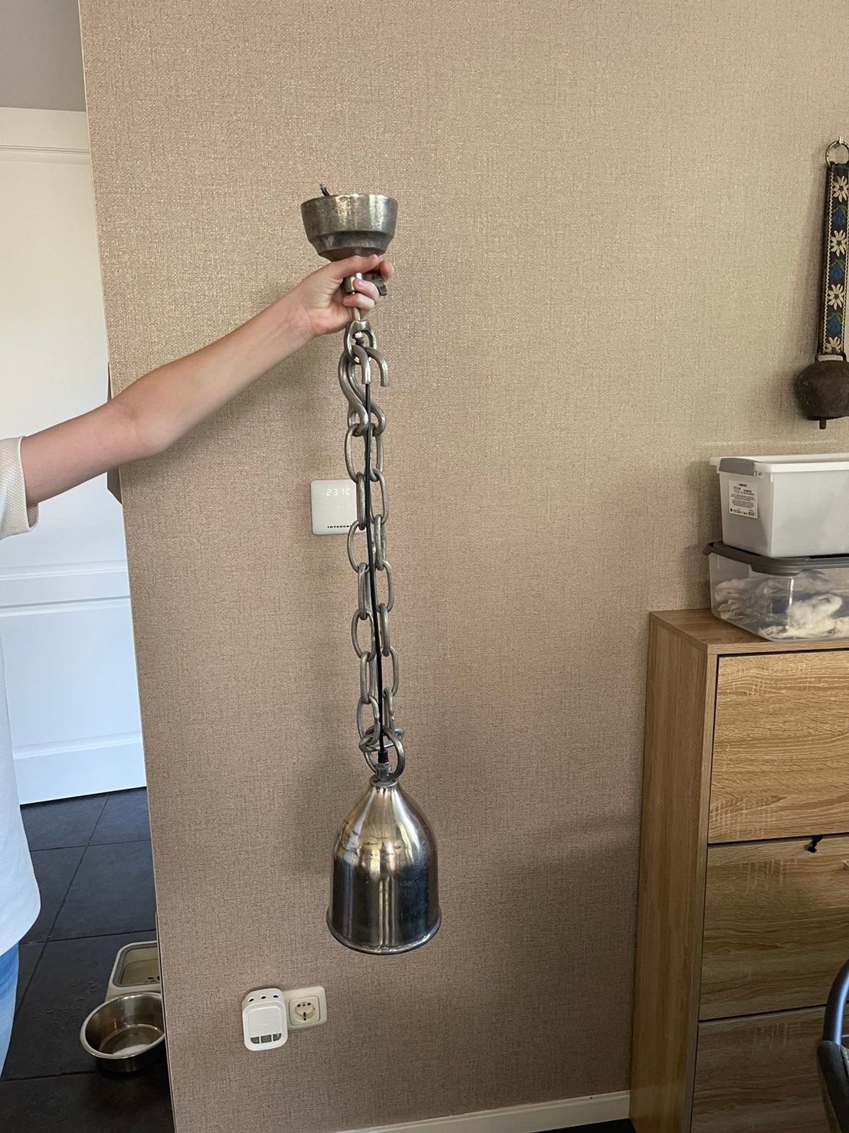 Nette industriële hanglamp, Huis en Inrichting, Ophalen, Zo goed als nieuw