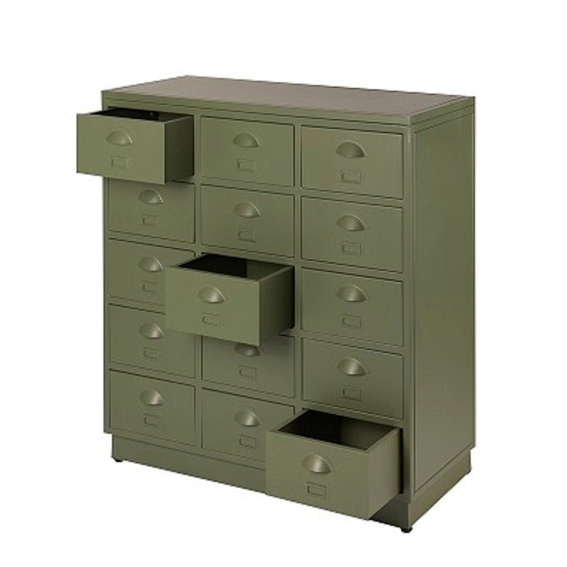 IJzer Vintage Ladekast Industriële Stalen Retro Refurbished, Info@dehanzeherten.nl, De Hanze Herten BV, 5 laden of meer, Nieuw