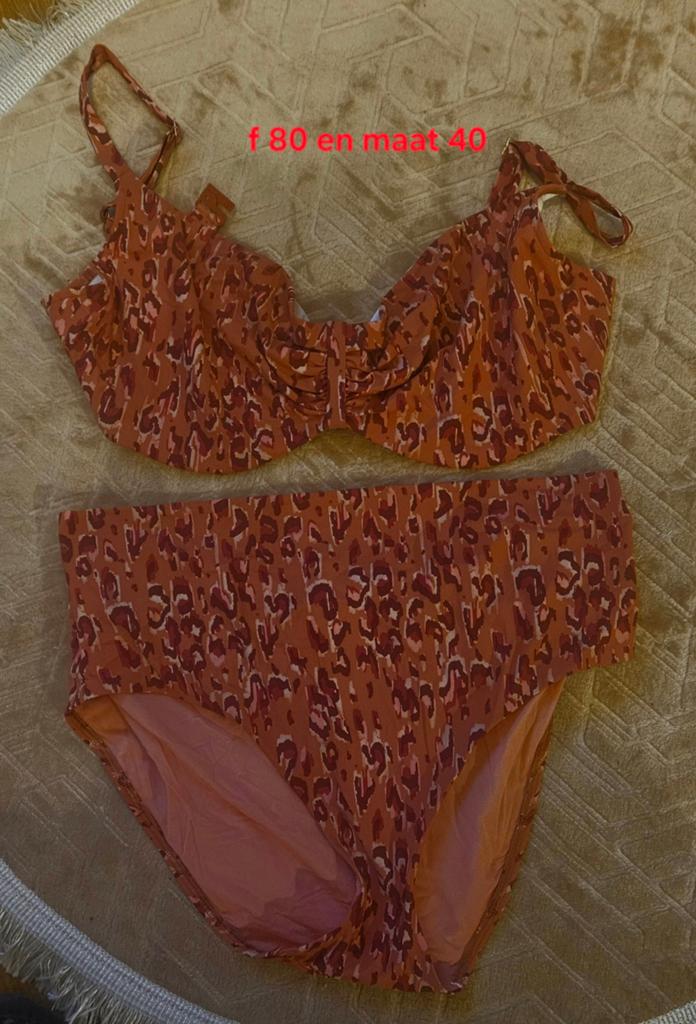 Chantelle Bikini Set - Maat 80F & 40, Verzenden, Oranje, Zo goed als nieuw, Bikini