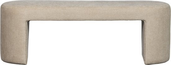 WOOOD Jacob Bankje - Chenille - Naturel (Nieuw in doos), Ophalen, Minder dan 75 cm, Rechte bank, Minder dan 150 cm