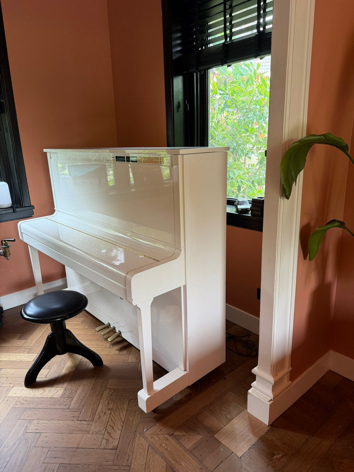 Zelfspelende Yamaha U1 disklavier piano, Muziek en Instrumenten, Piano's, Ophalen, Wit, Zo goed als nieuw, Piano