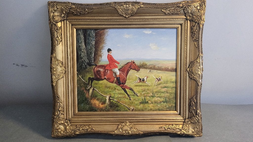 schilderij "Slipjacht", Ophalen, Dieren, Doek